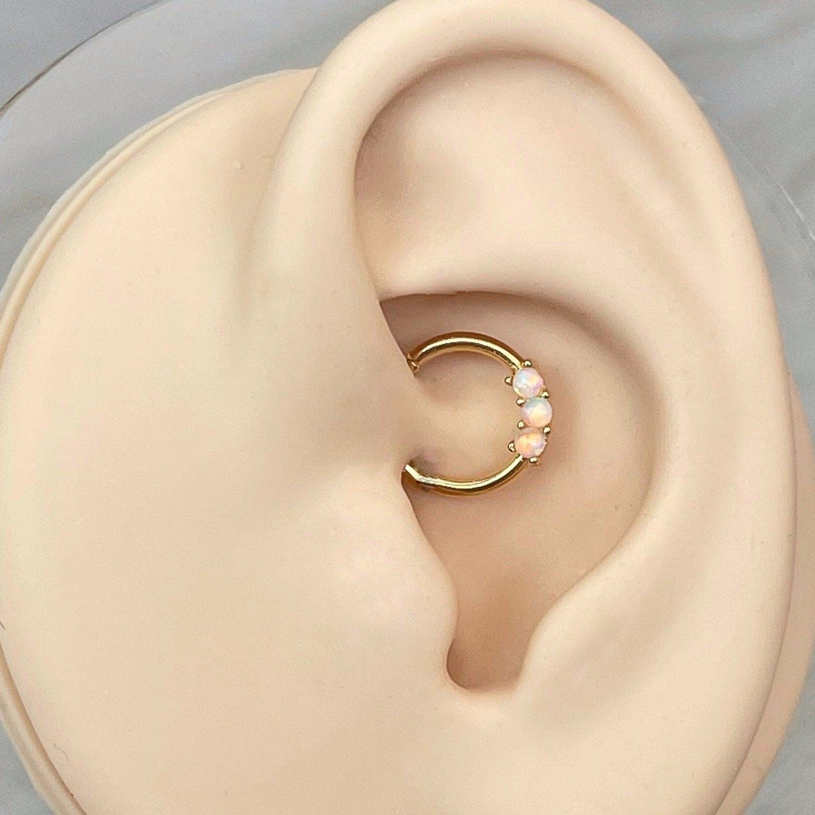 Opaline Reverie Daith Earring-Daith Earring-Elara Body Jewelry