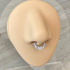 Papillon Celeste Septum Ring-Septum Ring-Silver-8mm Diameter-Surgical Steel-Elara Body Jewelry