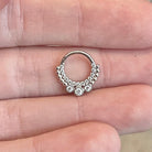 Selunai Daith Earring-Daith Earring-White Gold-Elara Body Jewelry