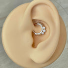Selunai Daith Earring-Daith Earring-Yellow Gold-Elara Body Jewelry