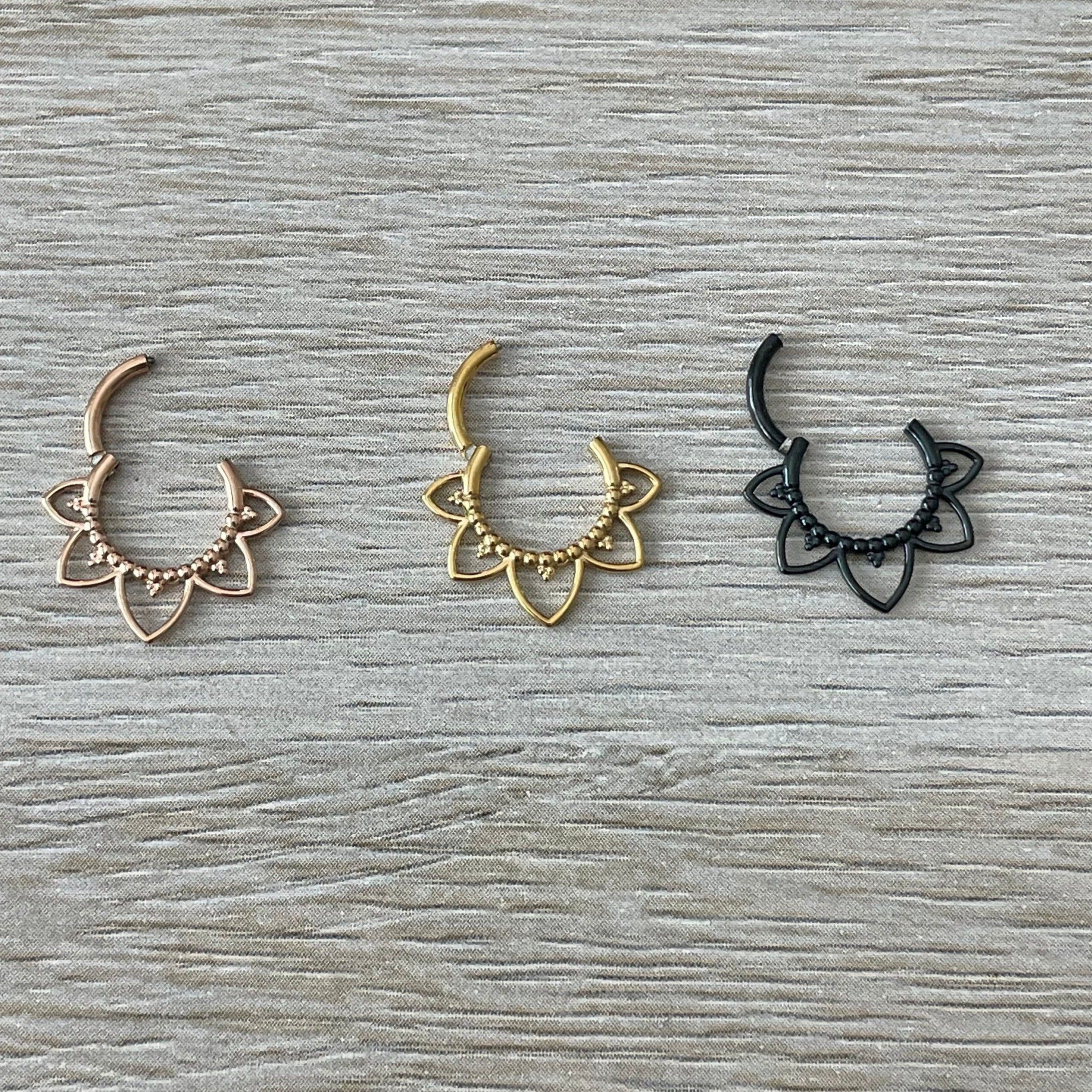 Soluna Bloom Septum Ring-Septum Ring-Elara Body Jewelry