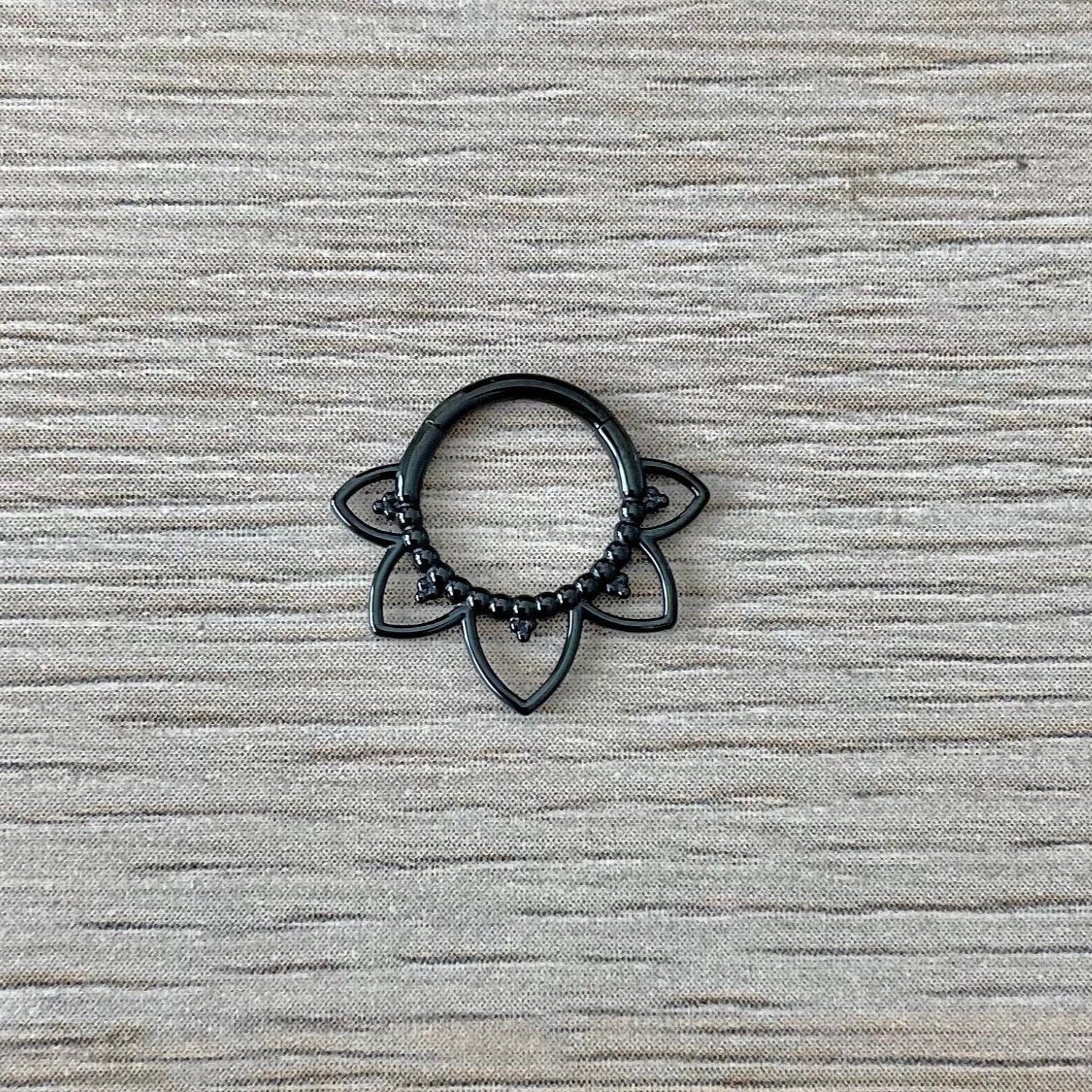 Soluna Bloom Septum Ring-Septum Ring-Black-Elara Body Jewelry