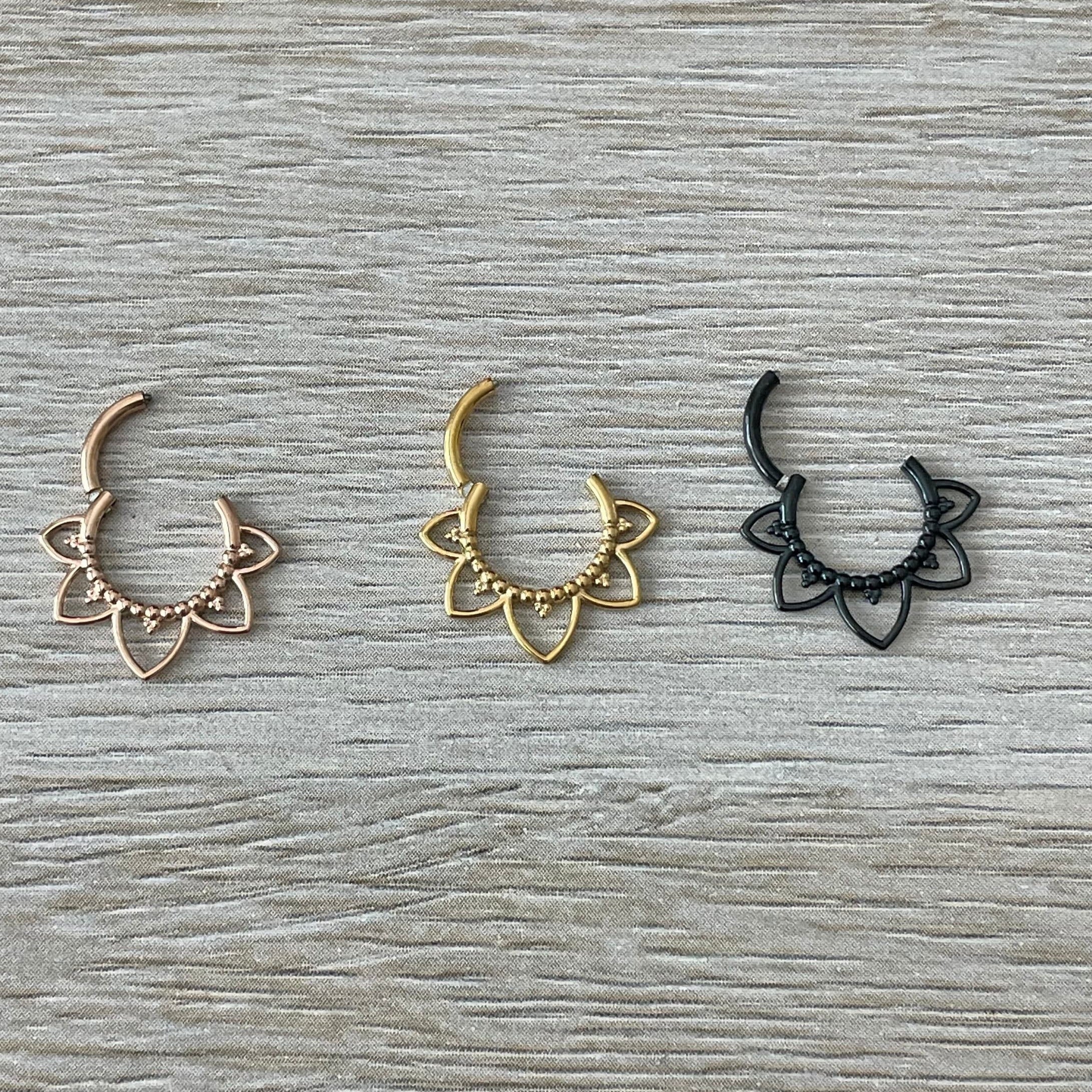 Soluna Bloom Septum Ring-Septum Ring-Elara Body Jewelry
