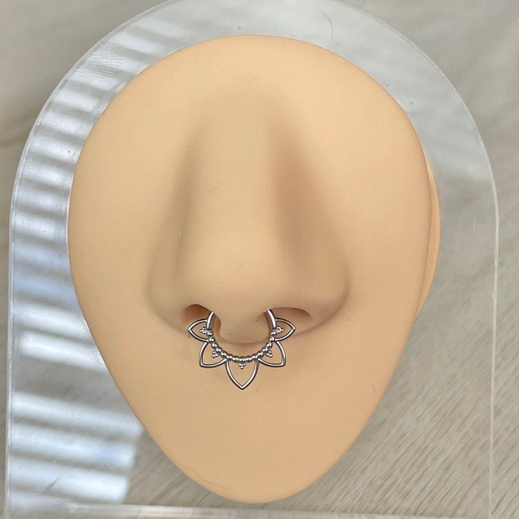 Soluna Bloom Septum Ring-Septum Ring-Silver-Elara Body Jewelry