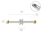 Steel Bloom Industrial Piercing-Industrial Barbell-Elara Body Jewelry