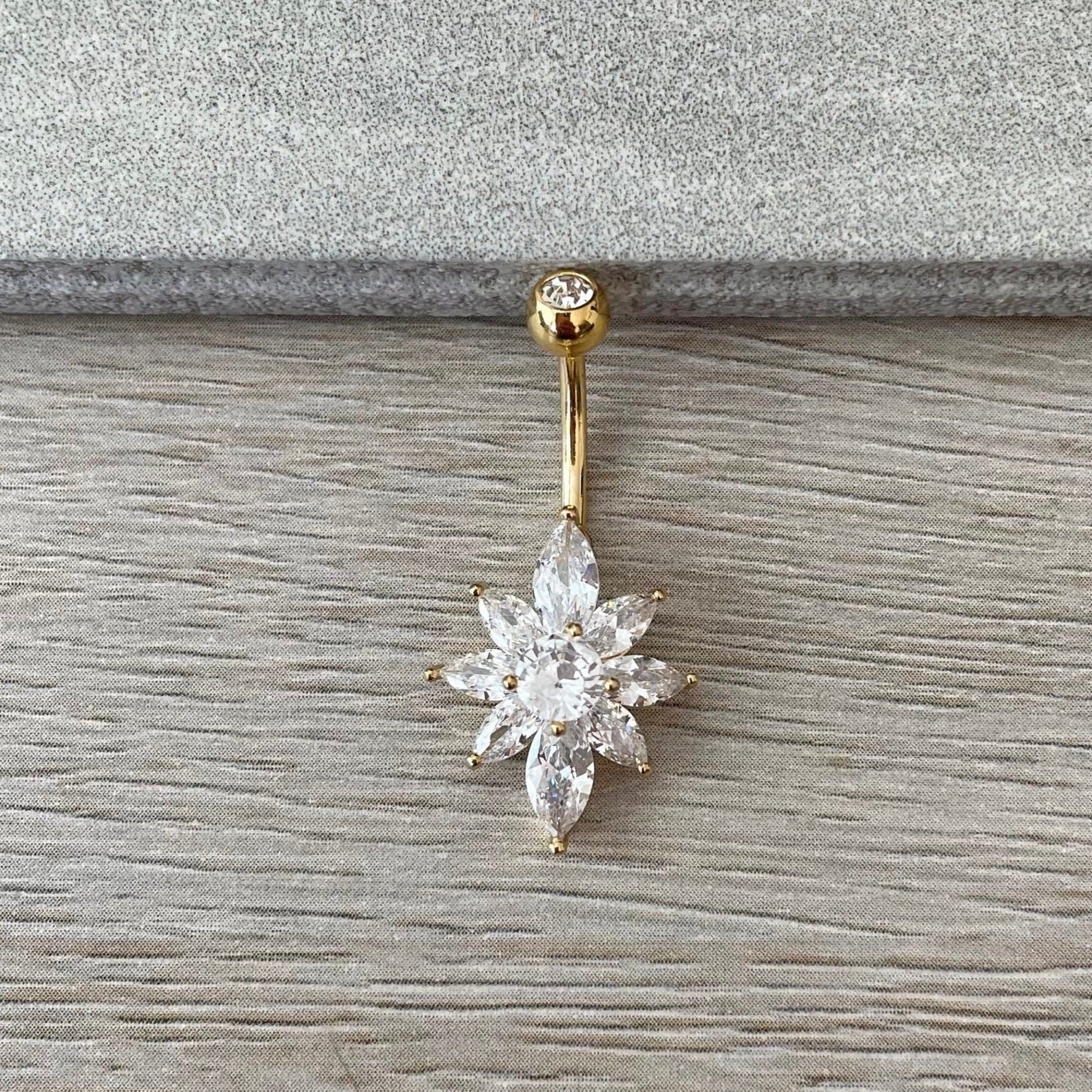 Supernova Belly Button Ring-Belly Button Rings-Gold-Elara Body Jewelry
