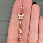 Sylphaire Belly Button Ring-Belly Button Rings-Elara Body Jewelry