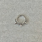 Thornlight Halo Septum Ring-Septum Ring-10mm-Silver-Elara Body Jewelry
