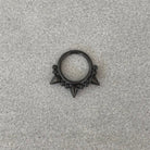 Thornlight Halo Septum Ring-Septum Ring-8mm-Black-Elara Body Jewelry
