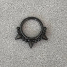 Thornlight Halo Septum Ring-Septum Ring-8mm-Black-Elara Body Jewelry