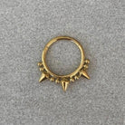 Thornlight Halo Septum Ring-Septum Ring-8mm-Gold-Elara Body Jewelry