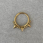 Thornlight Halo Septum Ring-Septum Ring-8mm-Gold-Elara Body Jewelry