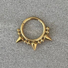 Thornlight Halo Septum Ring-Septum Ring-8mm-Gold-Elara Body Jewelry