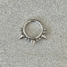 Thornlight Halo Septum Ring-Septum Ring-8mm-Silver-Elara Body Jewelry