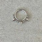 Thornlight Halo Septum Ring-Septum Ring-8mm-Silver-Elara Body Jewelry