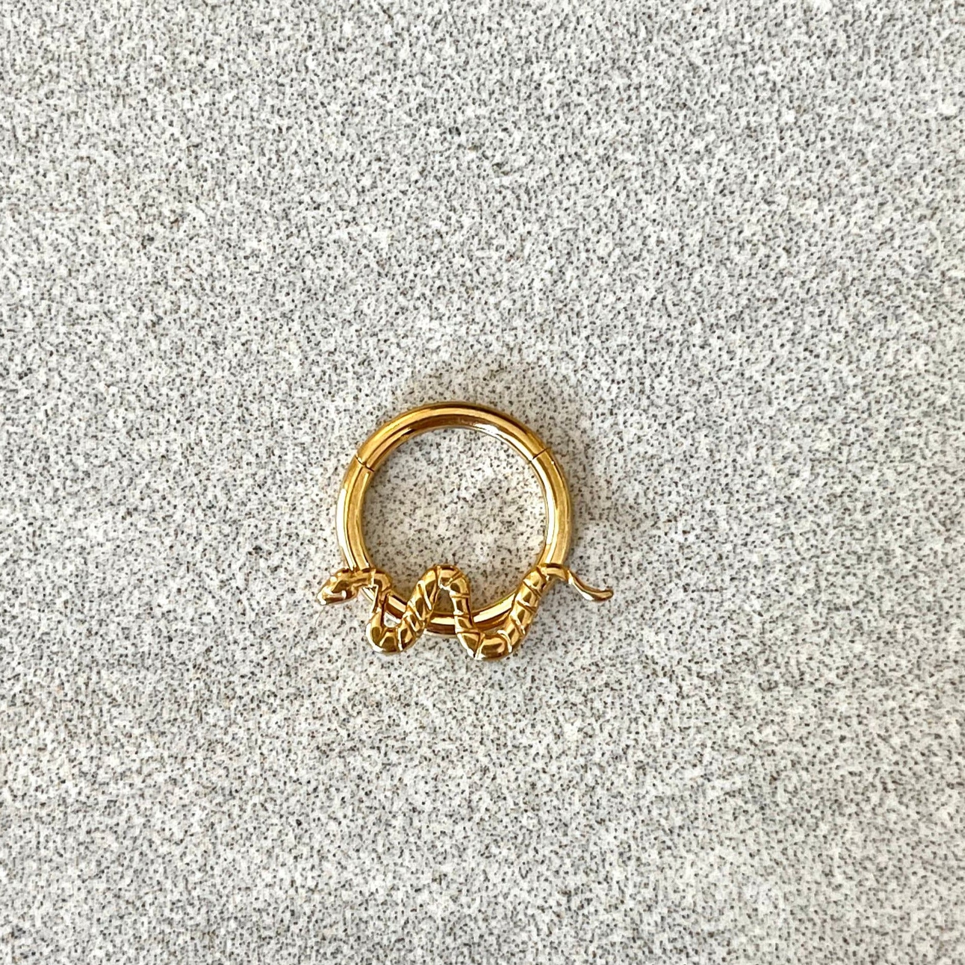 Velasca Coil Daith Earring-Daith Earring-Elara Body Jewelry