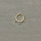 Velora Spark Daith Earring-Daith Earring-8mm Diameter-Yellow Gold-Elara Body Jewelry