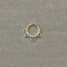 Velora Spark Daith Earring-Daith Earring-8mm Diameter-Yellow Gold-Elara Body Jewelry
