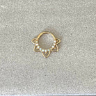Velora Spark Opal Septum Ring-Septum Ring-8mm Diameter-Yellow Gold-Elara Body Jewelry